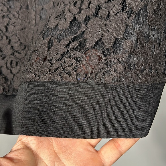 Rebecca Taylor Silk and Cotton Patchwork Lace Mixed-Media Top size 8 - Picture 8 of 15